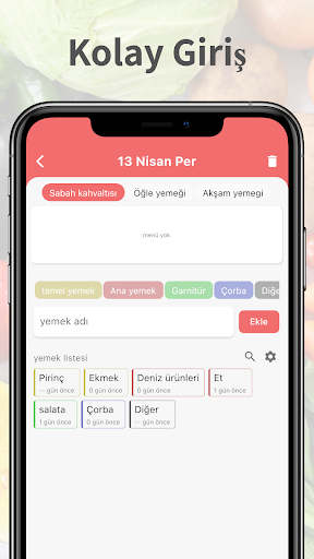 Günlük Yemek Planlayıcı ekran görüntüsü