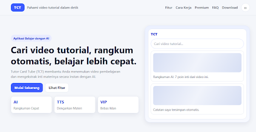 TutorCardTube: Ringkasan Video ekran görüntüsü