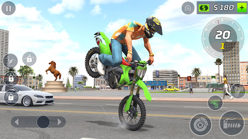 Moto Bike Stunt Wheelie Game ekran görüntüsü