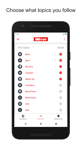 Irish Mirror ekran görüntüsü