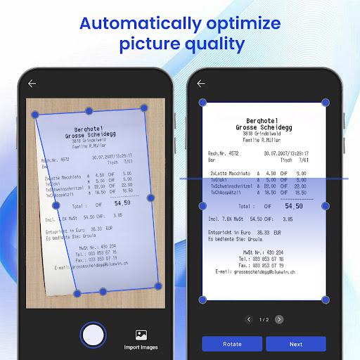 X Camera Scanner, PDF scanner ekran görüntüsü