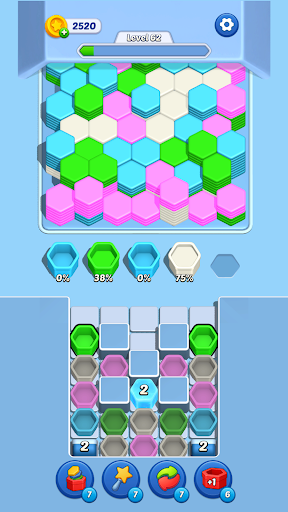Hexa Fall: Color Sort ekran görüntüsü