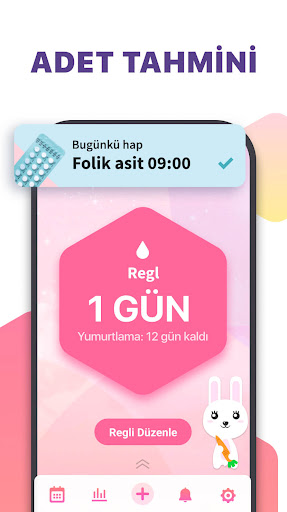 Adet Takvimi, Ovülasyon Takibi ekran görüntüsü