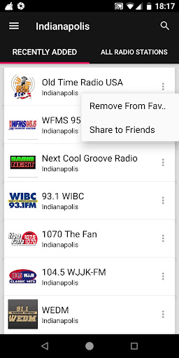 Indianapolis Radio Stations ekran görüntüsü