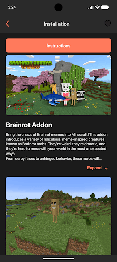 Italian Brainrot Minecraft Mod ekran görüntüsü