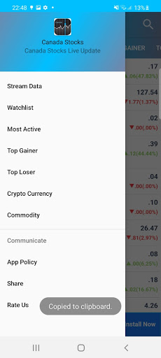 Canada Stocks ekran görüntüsü