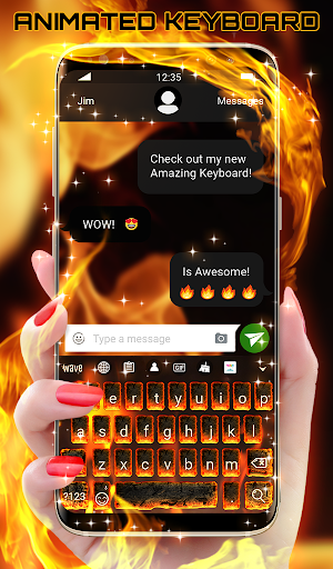 Burning Keyboard Wallpaper HD ekran görüntüsü