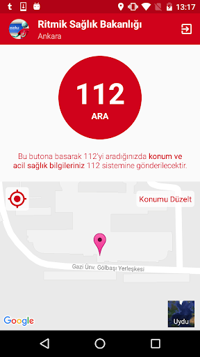 112 Acil Yardım Butonu ekran görüntüsü