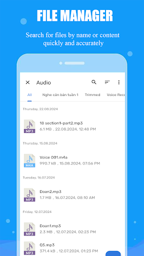 File Manager, Explorer File ekran görüntüsü