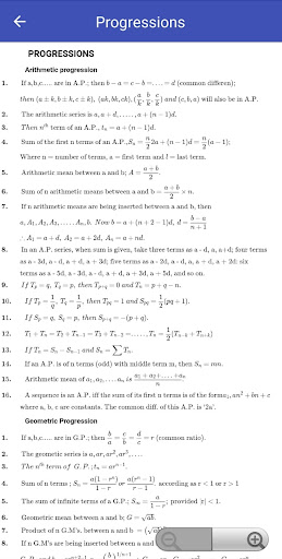 Math Formulas IIT JEE AIEEE ekran görüntüsü