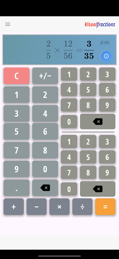 Fraction Calculator ekran görüntüsü
