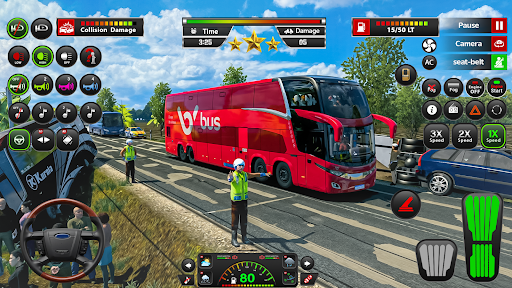 Open World Bus Driving Game 3d ekran görüntüsü