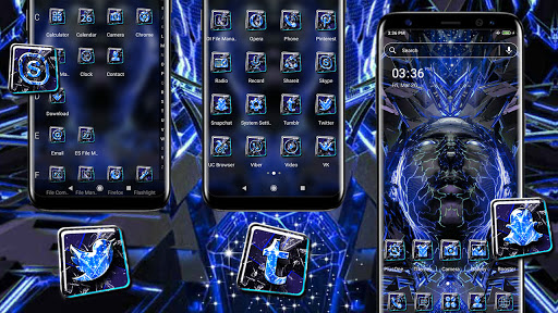 Abstract Blue Face Theme ekran görüntüsü