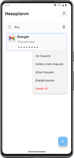Hesaplarım ekran görüntüsü