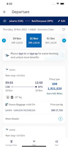 FlyGaruda ekran görüntüsü