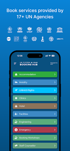 UN System Booking Hub ekran görüntüsü