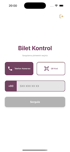 Bilet Sorgulama ekran görüntüsü