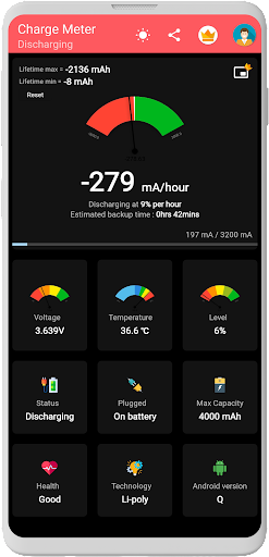Charge Meter ekran görüntüsü