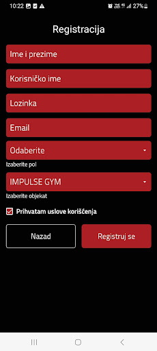 Impulse Gym ekran görüntüsü