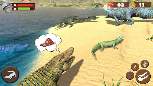 Wild Crocodile Family Sim Game ekran görüntüsü