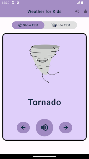 Weather Flashcards For Kids ekran görüntüsü