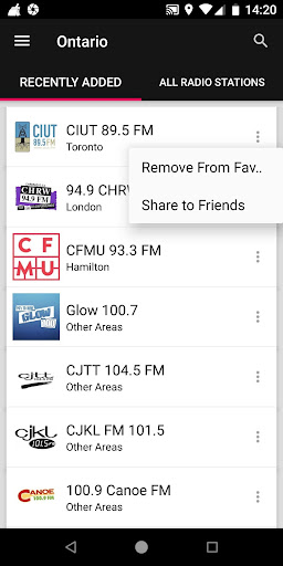 Ontario Radio Stations ekran görüntüsü