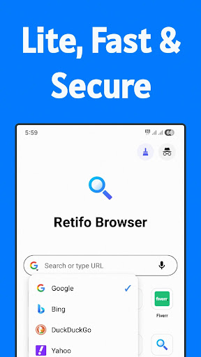Lite Browser - Retifo Browser ekran görüntüsü