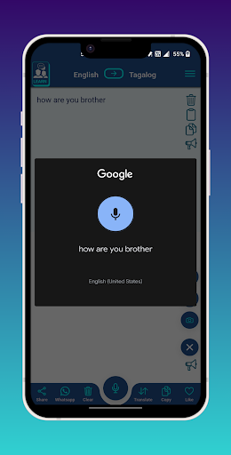 Tagalog English Translator ekran görüntüsü