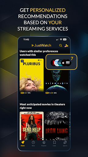 JustWatch - Streaming Guide ekran görüntüsü