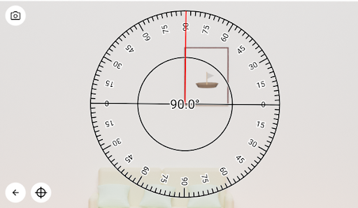 Laser level, Protractor ekran görüntüsü