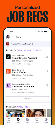 Handshake Jobs & New Careers ekran görüntüsü