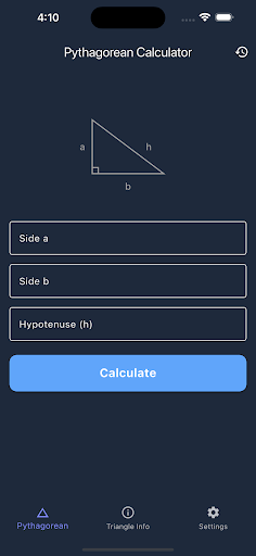 Pythagorean Calculator ekran görüntüsü