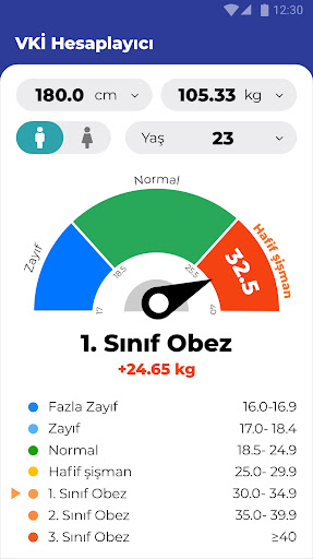 VKİ Hesaplama - Ideal Kilo ekran görüntüsü