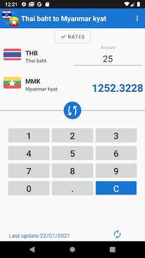 Thai baht to Myanmar kyat ekran görüntüsü