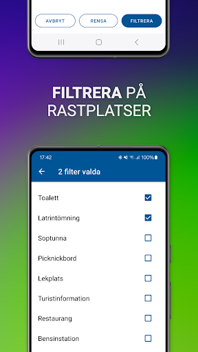 Rastplatser ekran görüntüsü