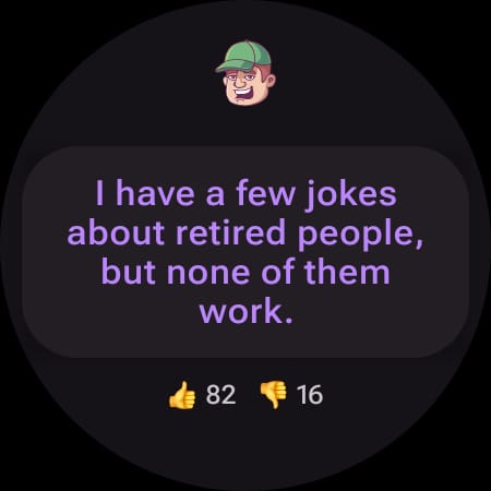 Dad Jokes App Wear OS ekran görüntüsü