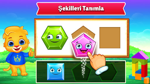Çocuklar renkler ve şekiller ekran görüntüsü