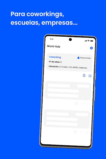 Work Hub - Gestiona espacios ekran görüntüsü