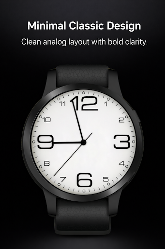 Minimal Analog Watch Face Aura ekran görüntüsü