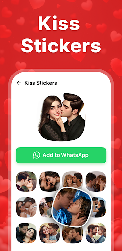 Romantik Öpücük Aşk WAStickers ekran görüntüsü