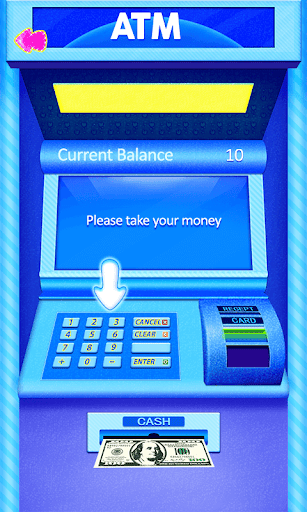ATM simülatörü para bankamatik ekran görüntüsü