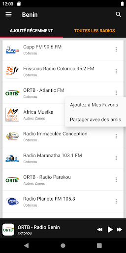 Benin Radio Stations ekran görüntüsü