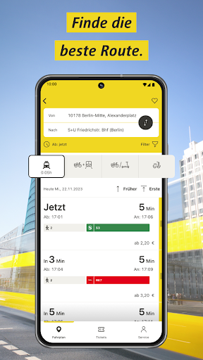 BVG Fahrinfo: Routenplaner ekran görüntüsü