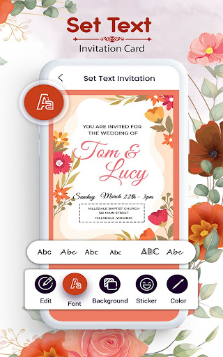 Wedding invitation card maker ekran görüntüsü