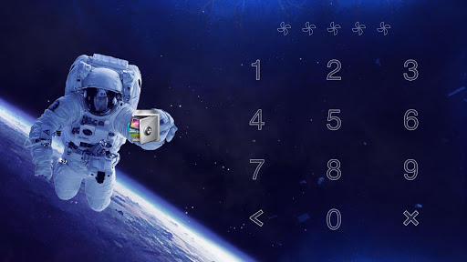 AppLock Live Theme Astronaut ekran görüntüsü