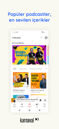 Karnaval: Müzik Radyo Podcast ekran görüntüsü