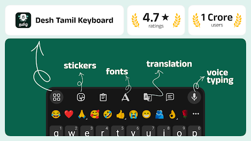 Desh Tamil Keyboard ekran görüntüsü