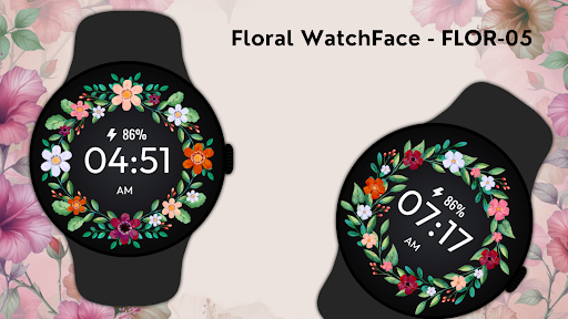 Floral WatchFace - FLOR-05 ekran görüntüsü