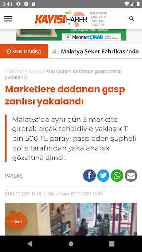 Kayısı Haber ekran görüntüsü