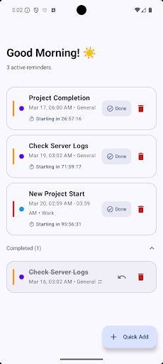 Smart Reminders & Alarm ekran görüntüsü